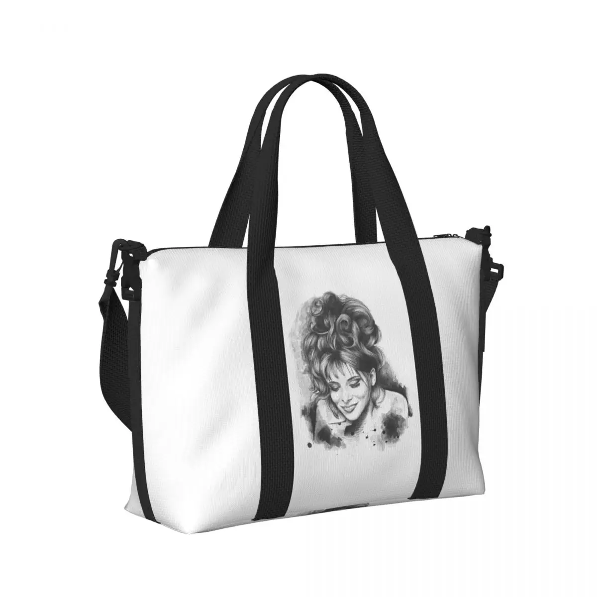 

Mylene Farmer Cartoon French Singer Beach Travel Bag Large Capacity Tote Bags for Gym Sport Women Shopping Duffle Shoulder Bag