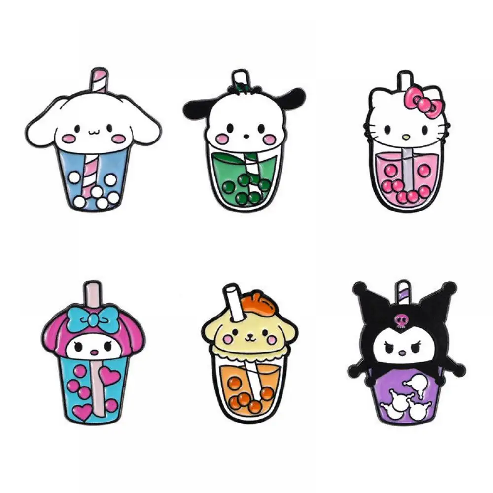 

Bubble Tea Series Cartoon Enamel Pins Cute Angle Metal Brooch Clothes Backpack Lapel Badges Fashion Jewelry Accessories Gifts