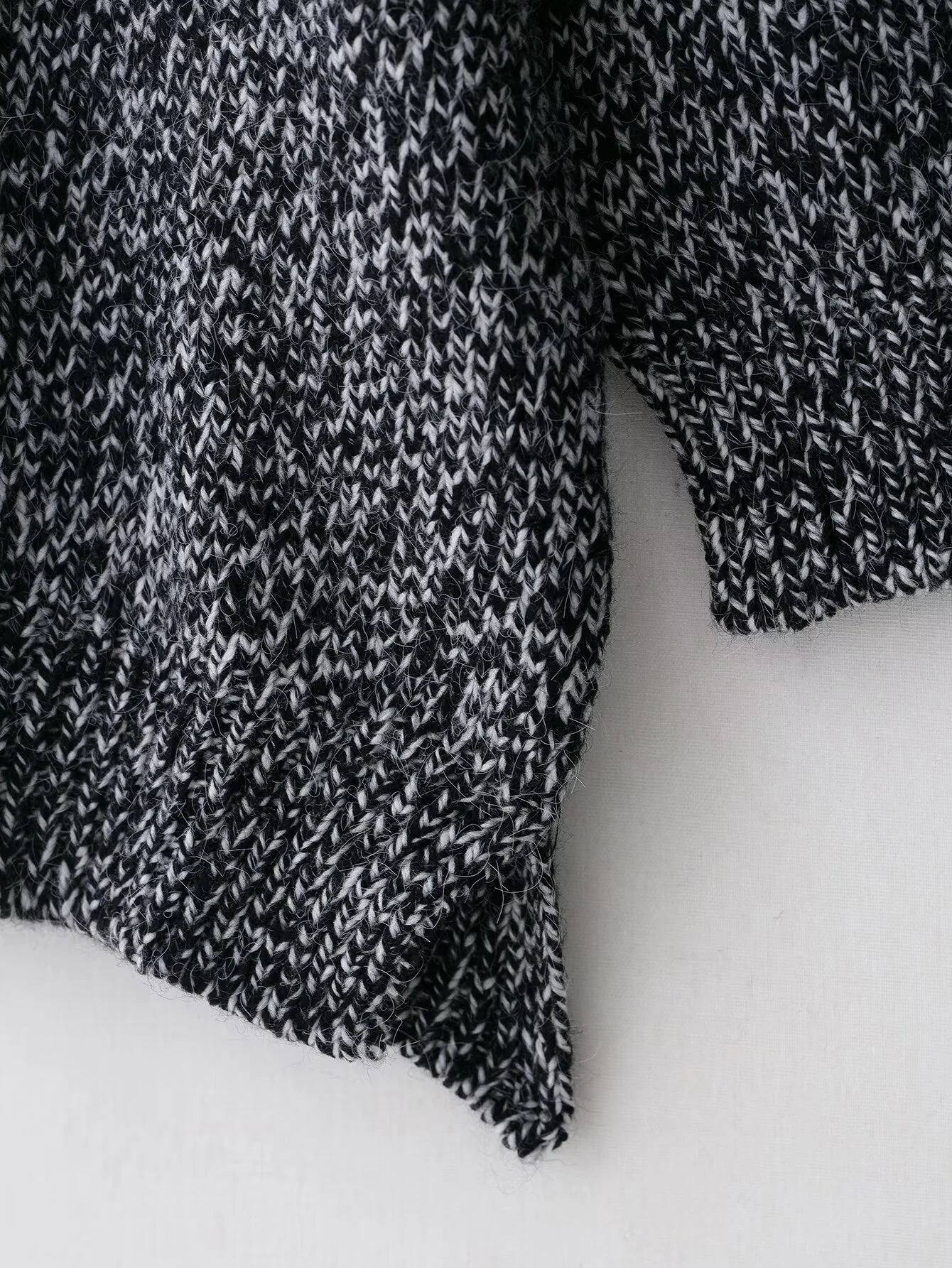 2025년 가을 신상 여성 의류 유럽 및 미국 스타일 긴 소매 버블 슬리브 프렌치 슬리브 니트 재킷