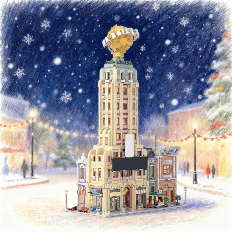 

7376 деталей MOC Daily Planet Modular Streetscape 1: Модель-конструктор, архитектурная игрушка, идея для рождественского подарка, развивающий конструктор для детей