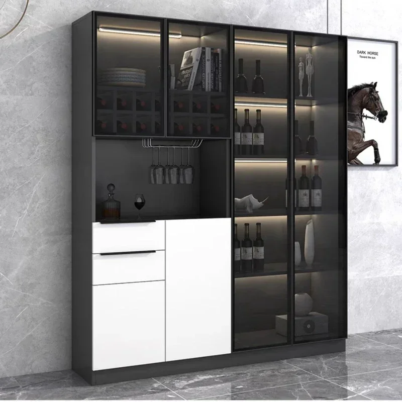 Whisky Cabinet Station Bar Unit For Home Furniture All Items Corner Glass Cabinet Showcase Whiskey Storage Closet Wine Stand