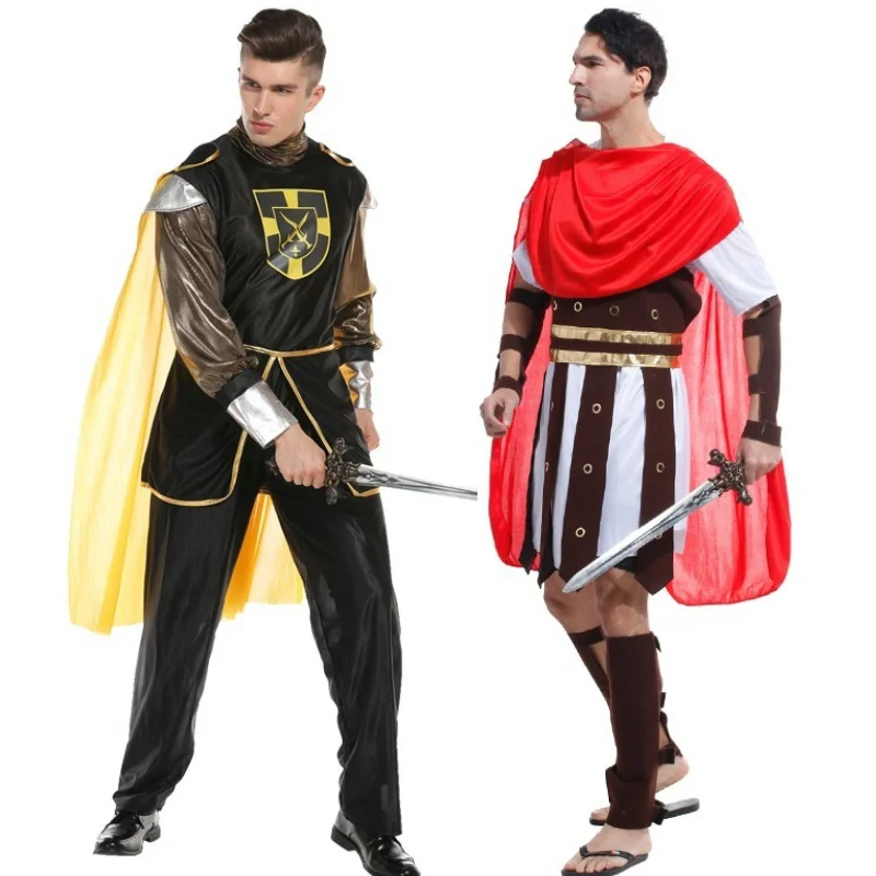 

Ancient Roman Spartan Warrior Gladiator Cosplay Uniform for Men Knight Xena Princess Caesar Stage Show Halloween Costume