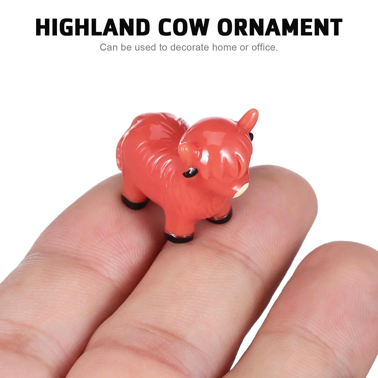 

10 Pieces Figurines Mini Resin Cows Statues Home Office Garden Decorations Little Animals Figures Yard Art Sculptures
