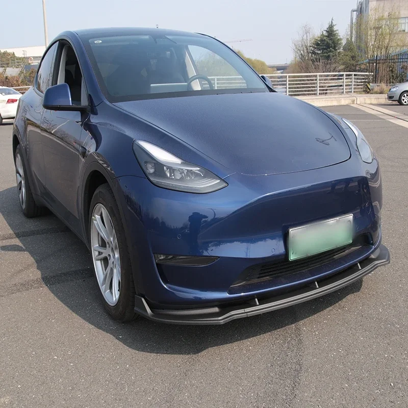 Przedni zderzak samochodowy część rozdzielająca nakładki zderzaka dla Tesla Model Y 2019 -2023 zestaw dyfuzora nadwozia Spoiler osłonka na zderzak