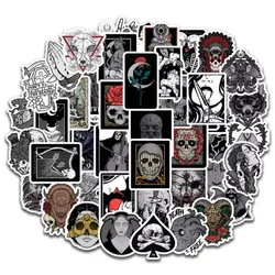 50PCS Gothic Skull Cartoon Graffiti Skateboard Suitcase Mobile Phone Helmet Laptop Water Cup Sticker Decoration