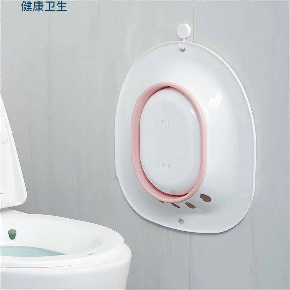 Foldable Bidet Pregnant Wash Basin Women Buttocks Cleaning Basin Hemorrhoids Patients Nursing Bowl Older Hip Bathtub Flusher