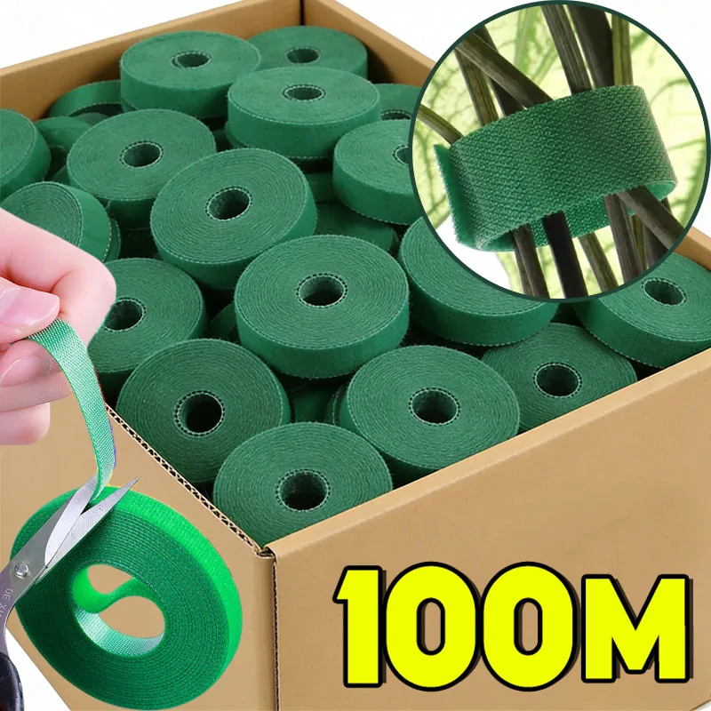 Garden Tape Nylon Cable Tie for Plants Flowers Growing Climbing Reusable Plant Support Hook-and-loop Fastener Garden Accessories