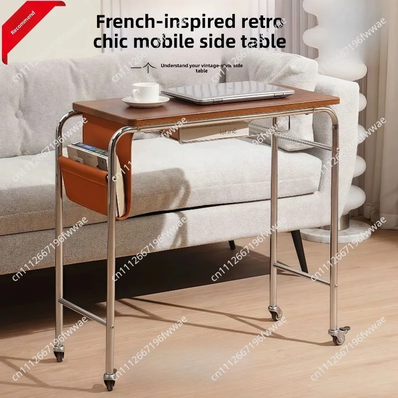 Home Narrow Desk Sub-Bedroom Dormitory Office Computer Desk Mobile Bedside Table Small Unit Learning Workbench