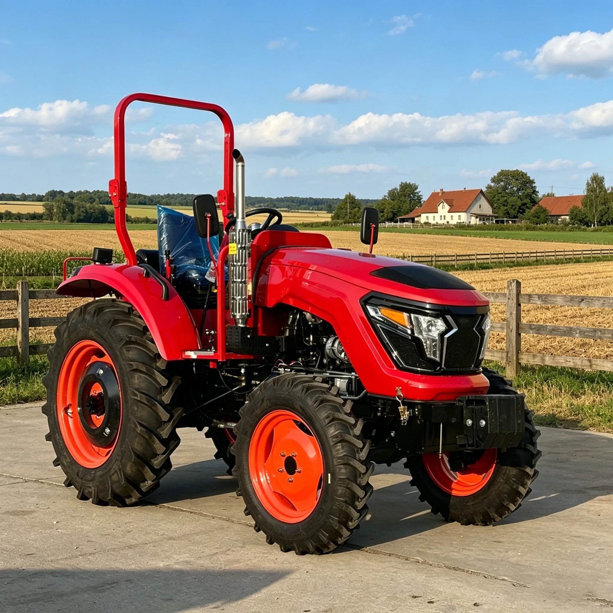 Kostenloser Versand 4-Rad-Traktor Garten 4x4 Hydraulischer Mini-Farmtraktor Geländereifen Hangtransport Dieseltraktor Maßgefertigt – Detail 2