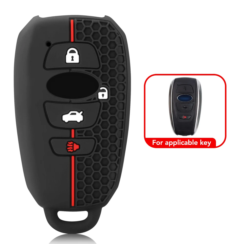 Silicone Car Key Fob Cover Case Keychain For Subaru WRX XV Crosstrek Legacy BRZ Forester Impreza STi Outback