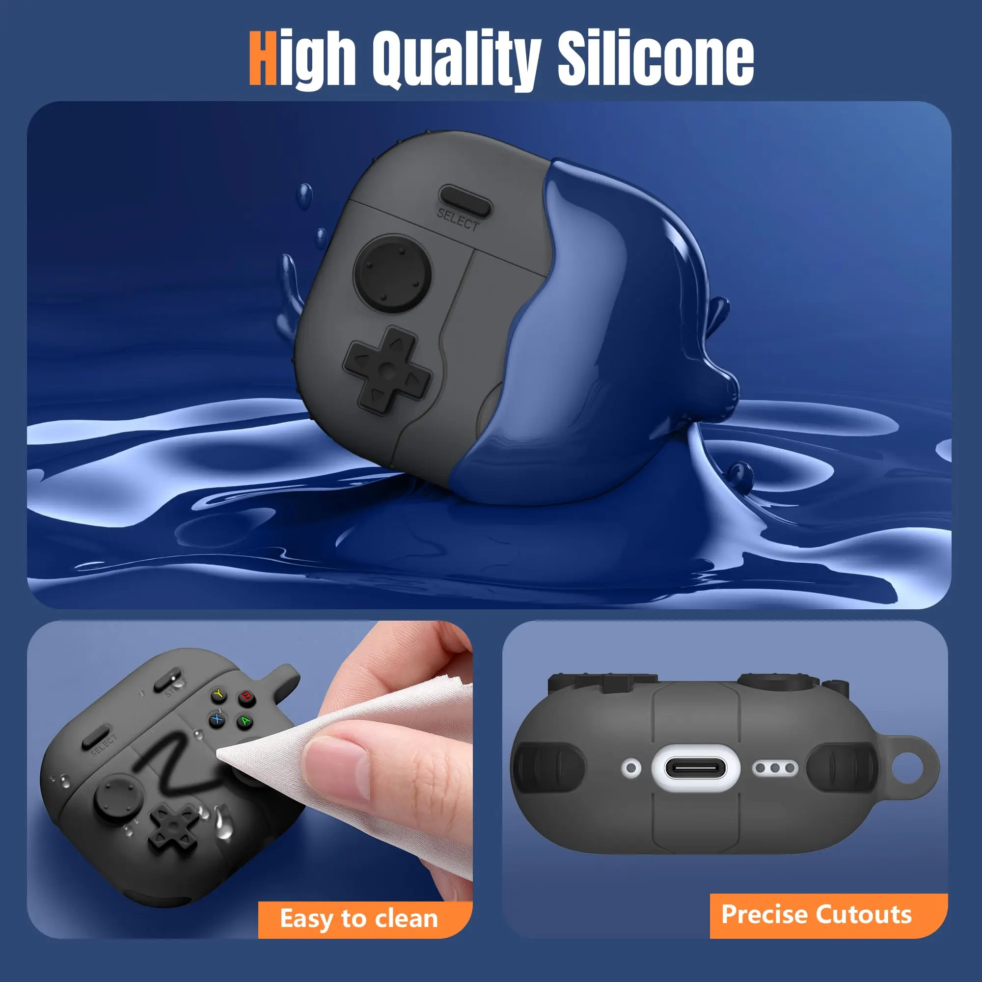 Funda de juego para AirPods 4, funda con Kit de limpieza y llavero, bonita y divertida funda protectora de silicona suave a prueba de golpes para AirPods 4