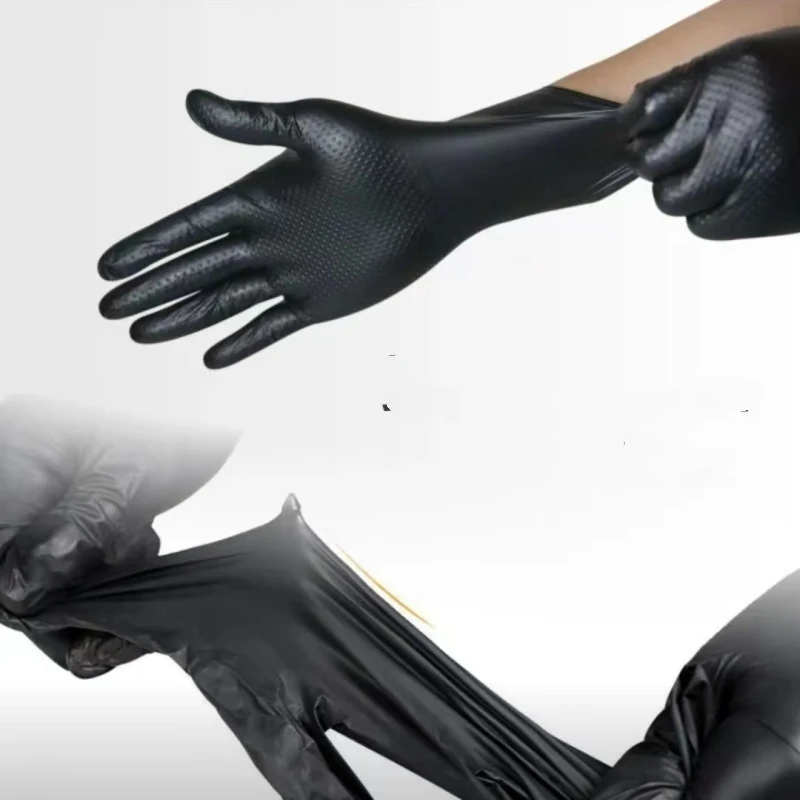 Multi-purpose Nitrile Gloves Mechanic Industrial Waterproof Safety Work Gloves 8.0g Diamond Non-slip Mechanics Repair Gloves