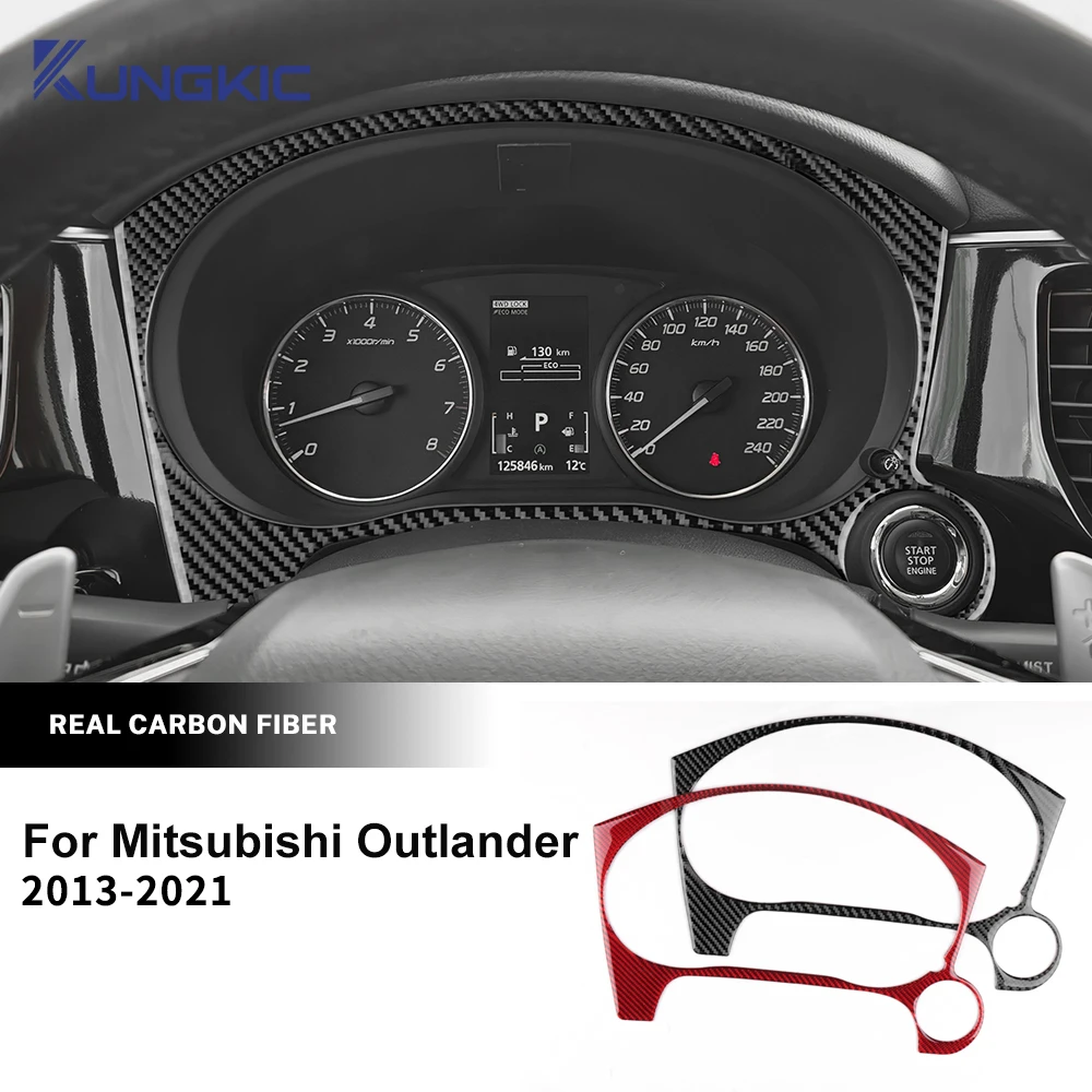 Soft Carbon Fiber For Mitsubishi Outlander 3 2013 2014 2015 2016 2017 2018 2019 2020 2021 LHD Speed Frame Decoration Sticker
