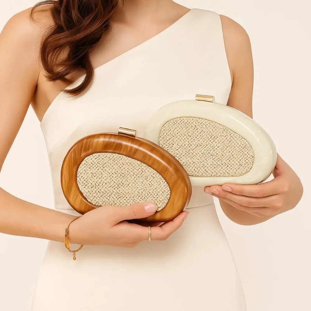 

Fashion Women Shoulder Bag Crossbody Acrylic Shell Clutch for Wedding Evening Party