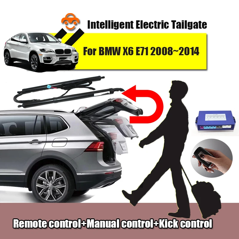 

Car Power Trunk Lift Electric Hatch Tailgate Strut Auto Rear Door Actuator For BMW X6 E71 2008~2014 Key Control Silently