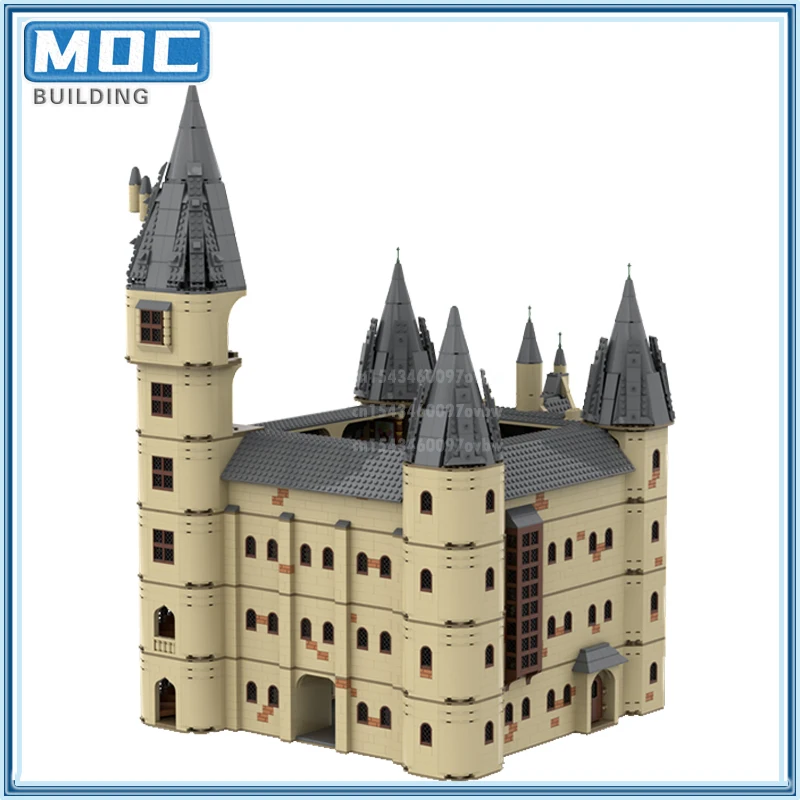 Star Movie Classic The Quad Wizarding School Magic Castle Street View Model Building Blocks DIY Assembl Bricks Holiday Gift