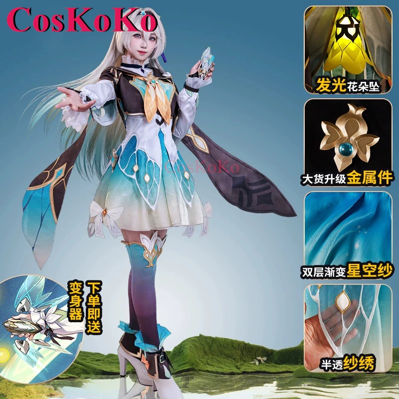 CosKoKo Firefly Cosplay Game Honkai: Star Rail Costume Full Set Elegant Lovely Uniforms Women Halloween Party Role Play Clothing