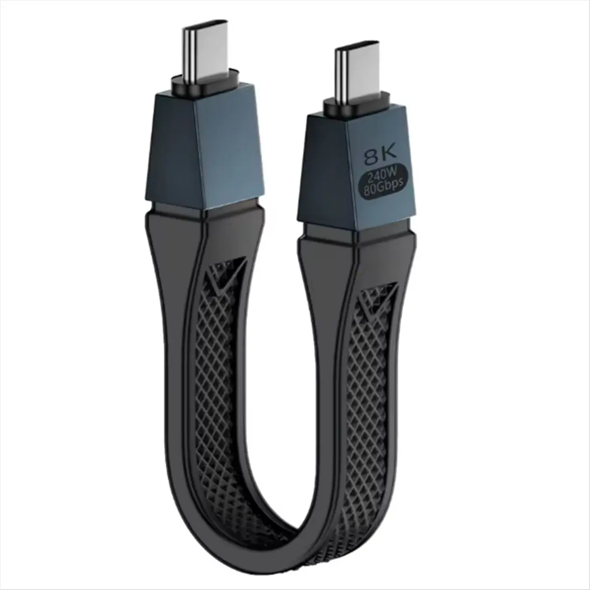 A72Z New Usb4 2.0 Cable 80Gbps Usb C to Egpu 16K Pd 240W One-Way 120Gbps Short Cable Black