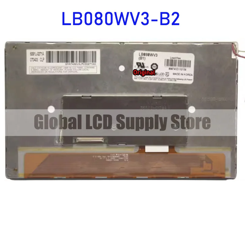 

LB080WV3-B2 8.0 Inch Original LCD Display Screen Panel for LG. Philips LCD 40 Pins Connector Brand New Fast Shipping 100% Tested