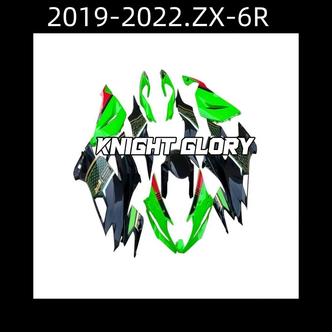 For 2019-2022.ZX-6R ABS Plastic Motorcycle Bodywork Cowling Cover Set With Heat Shield & Free Fastener Complete Full Fairing Kit
