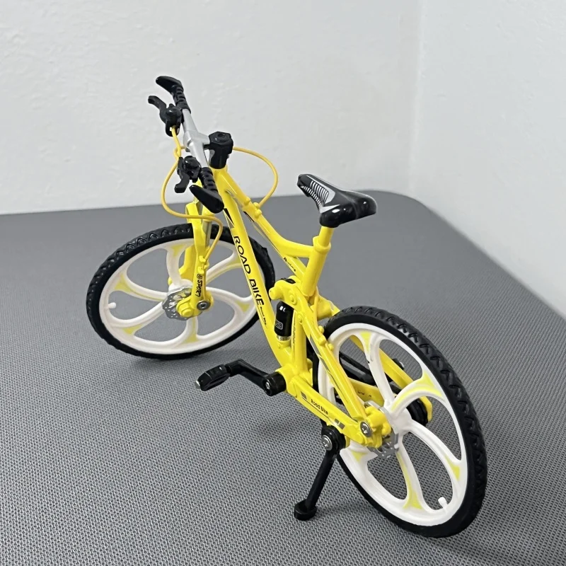 1:8 Model Alloy Bicycle Diecast Racing Finger Mountain Bike Model Metal Simulation Collection Pocket Bicycle Boys Toys