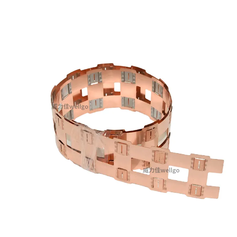 Wellgo Battery Accessories, Battery Connectors, Copper Sheets, Copper Nickel Busbars for 33140/32140 Cells