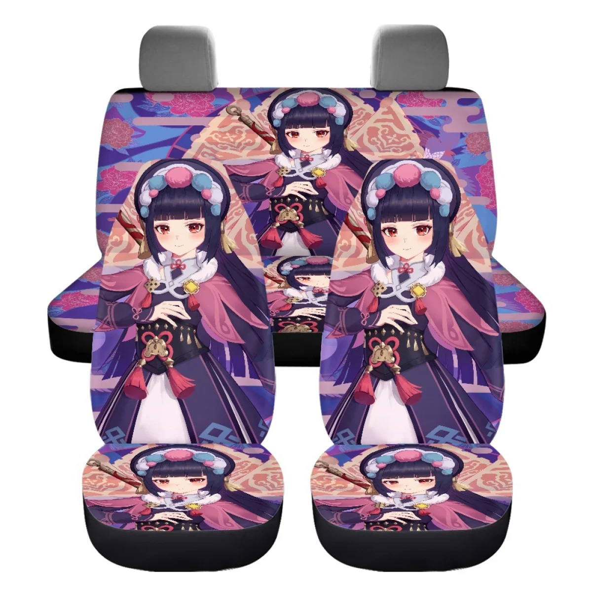 New 2D Cute Anime Character Pattern Car Clean Protector Comfort Material Easy Installation Brand Auto Seat Belt Steering Wheel