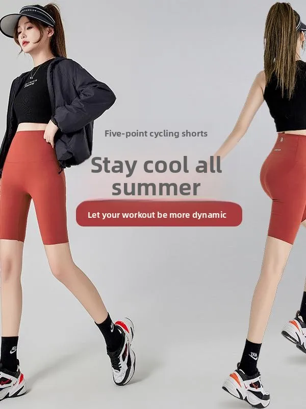 الأحمر البطن التحكم اليوغا السراويل النسائية بعقب رفع الرياضة ركوب السراويل خمسة أرباع طول ألياف البوليستر السيدات السراويل