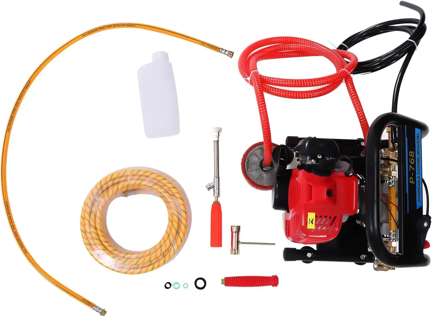 Machine Gas Powered, 26cc 2-Stroke 0.9HP 8500RPM Gasoline Agricultural Mist Duster Sprayer Portable High Pressure Spray