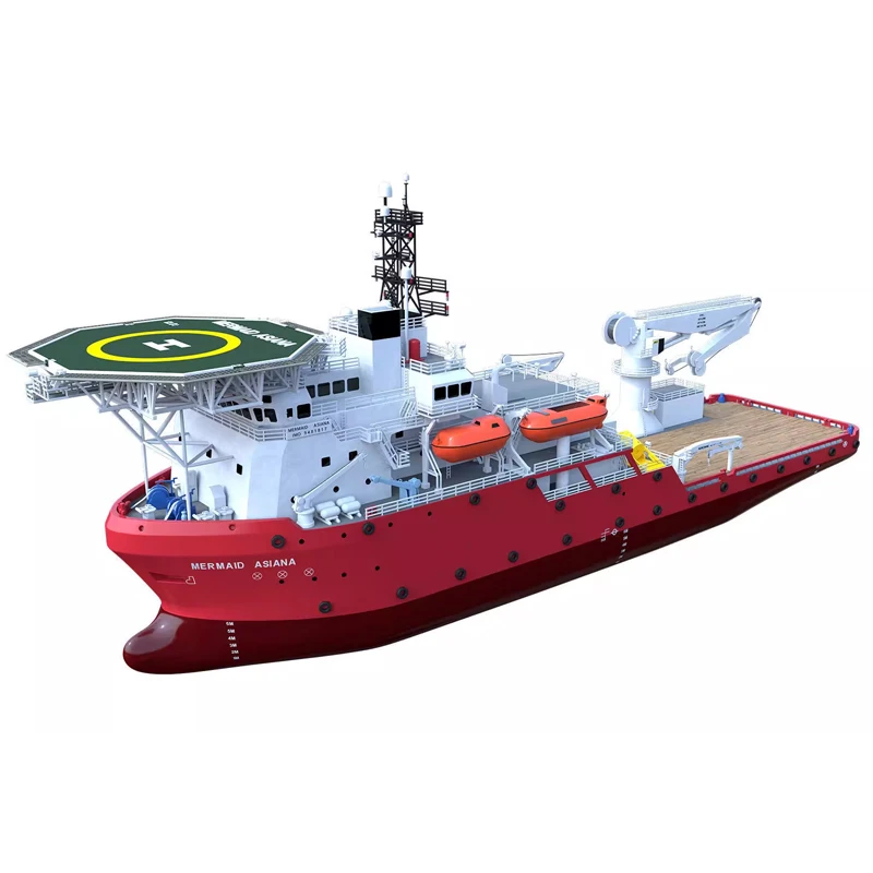 RC Boat 1/100 Assembled Ship Model Kit Mermaid Deep Sea Operation Ship DSV MERMAID ASIANA Model Kit Toys