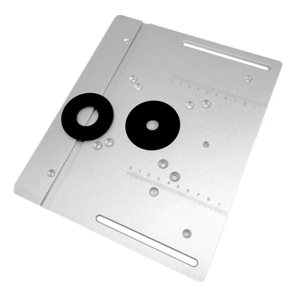 2-in-1-Aluminium-Frästisch-Einsatzplatte, elektrische Holzfräse, Trimmmaschine, Flip-Platte, Installationslochabstand 85 x 85 mm, 70 x 60 mm – Detail 8