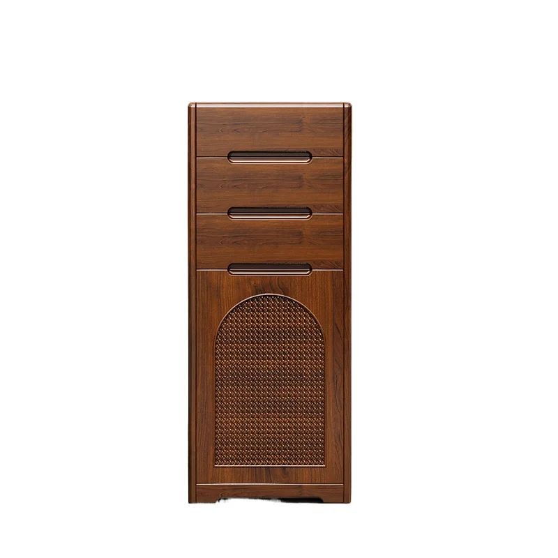 Nordic solid wood narrow-sided safe household invisible anti-theft living room bedroom large-capacity storage