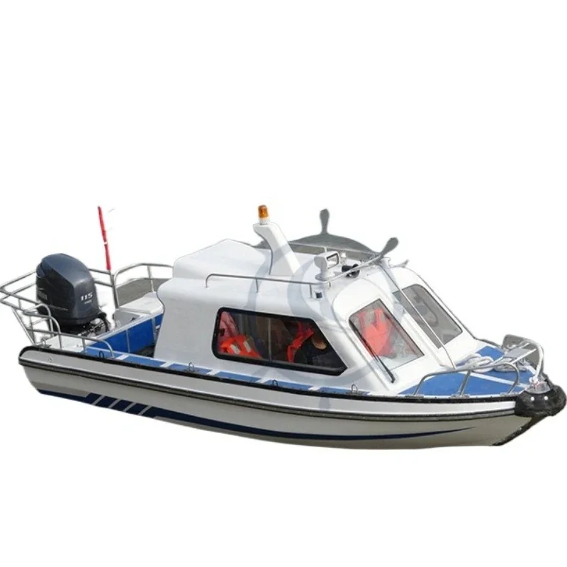 Rescue fire and flood control, patrol flood-resistant fiberglass vessels