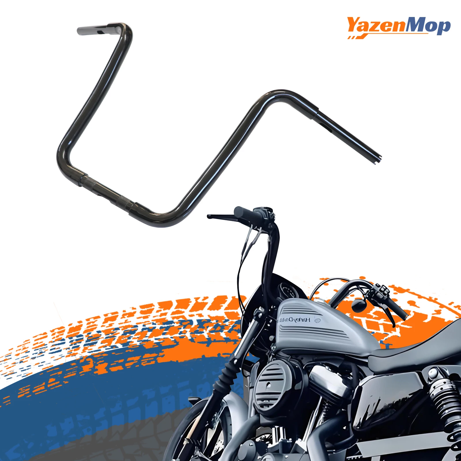 

Classic Style 16 inch Handlebar Gloss Black Ape Hanger for Harley Davidson Sportster XL 1200 883 Softail Models