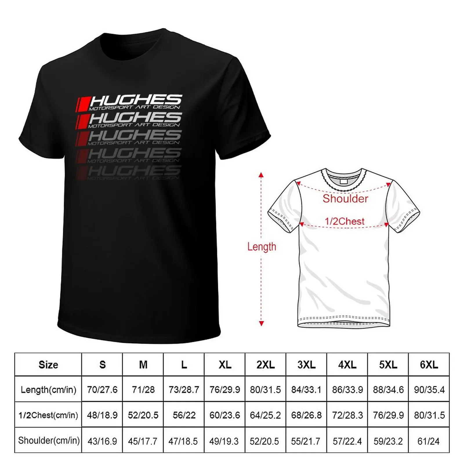 Hughes Motorsport Art - DARK T-Shirt Outdoor Sports Lightweight Tee