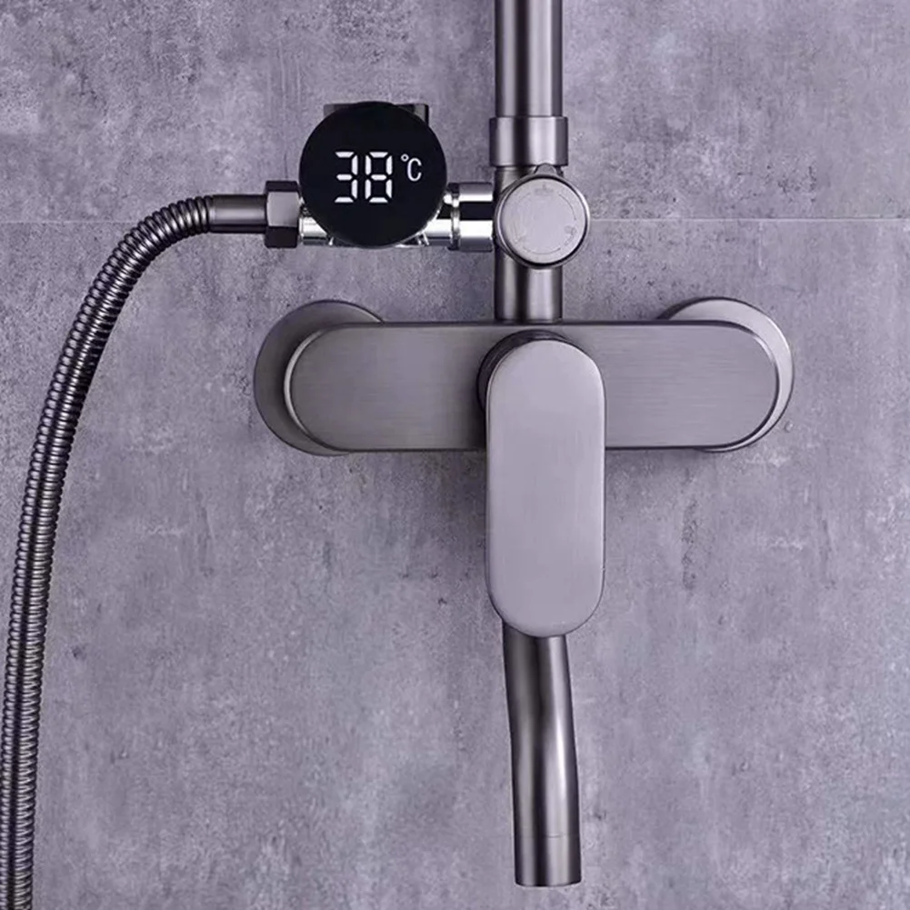 Termometer mandi air rumah layar LED, pengukur suhu air listrik menghasilkan sendiri untuk perawatan bayi B