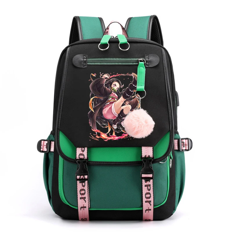 Demon Slayer Anime Travel Bag Harajuku School Bag Unisex Teenager Demon Slayer Sports Bags School Backpack for College Students