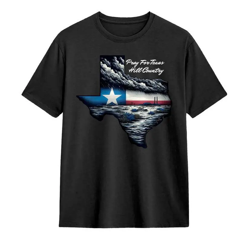 

Texas T-shirt, Pray For Texas Hill Country, Men's Women's Lone Star State Tee, Texas Flag Graphic Shirt, Cool Texan Gift