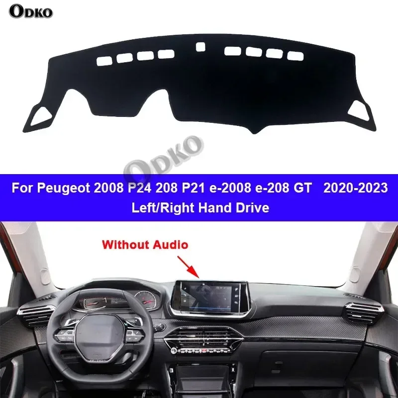 

Car Dashboard Cover Dash Mat Carpet Cape for Peugeot 2008 P24 208 P21 e-2008 e-208 GT 2020 2021 2022 2023 Protector Rug