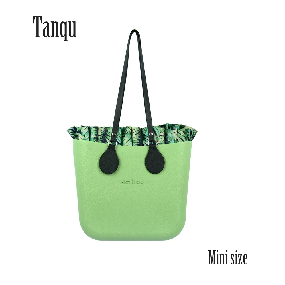 

New Arrival AMbag Obag O Bag Style Waterproof Mini EVA with Colorful Zip-Up Inner Long PU Leather Handles Women DIY Handbag