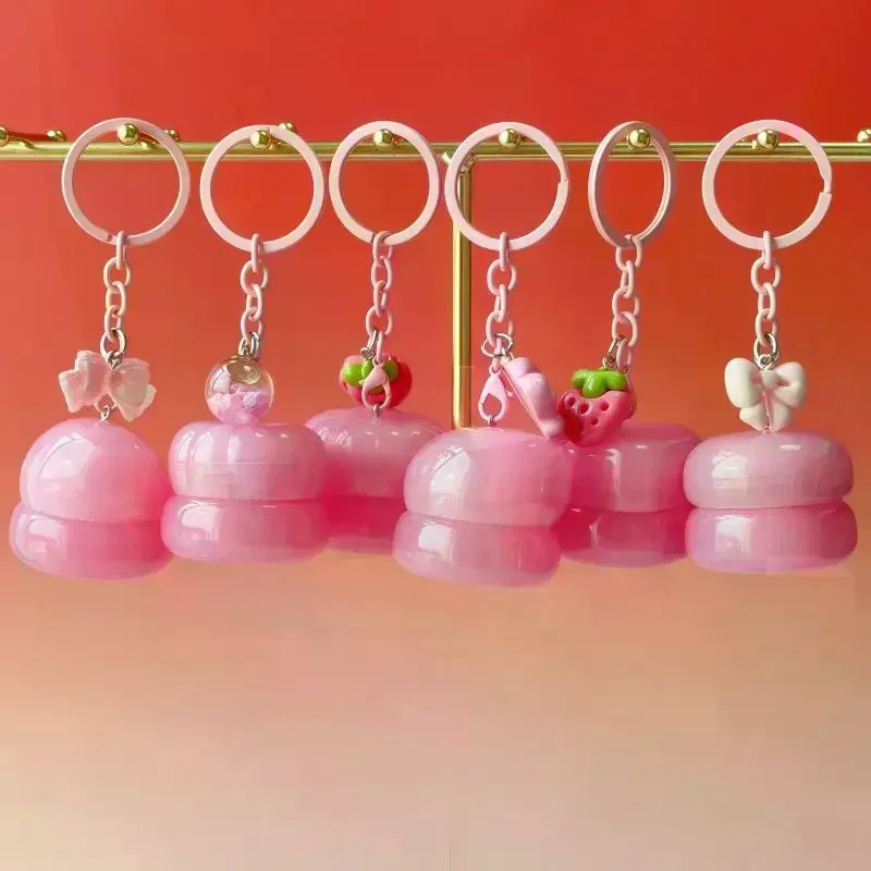 1Pcs 5g Mini Empty Plastic Lip Mask Jars With Keychain Pendant Lip Balm Cans Cream Lip Balm Containers Lipstick Makeup Container
