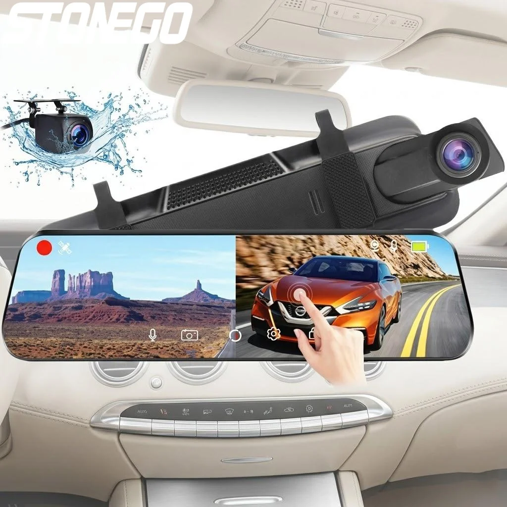 4K WiFi Car Dash Camera Front and Rear Dual Lens Touch Screen 24H Parking Monitor Auto DVR Recorder Dashboard Cam for Cars