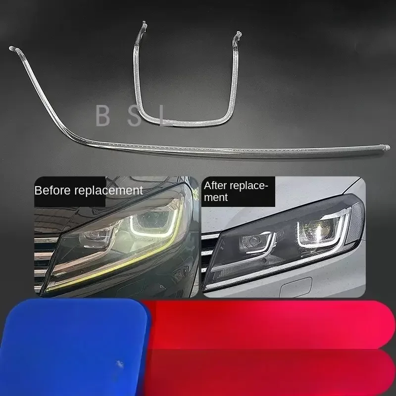 

For Volkswagen VW Touareg 2016 2017 2018 LED DRL Headlight Light Guide Strip Daytime Running Light Tube Headlamp Emitting Tube