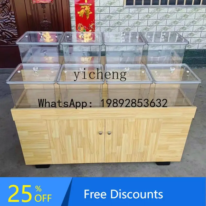 ABC  fried goods loose weighing cabinet miscellaneous candy display cabinet transparent box ladder cabinet