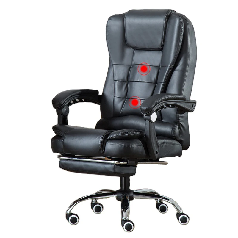 

Swivel Reclining Leather Office Chair Cheap Price Manufacturers Custom Ergonomic Executive High Back Visitor Chair with Footrest