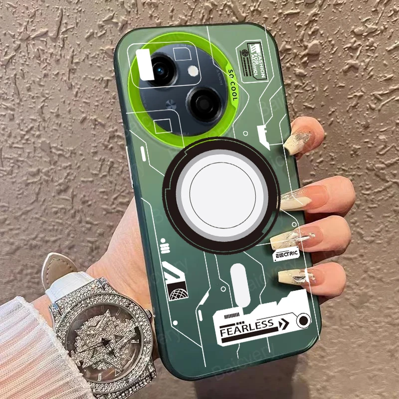 حافظة لهاتف Tecno Spark GO 1 Spark 30c 20c 10c 20 10 8c 7T 6 GO Pro Plus 4G 5G حافظة هاتف ليزر فاخرة على الطراز الكرتوني رقم 10