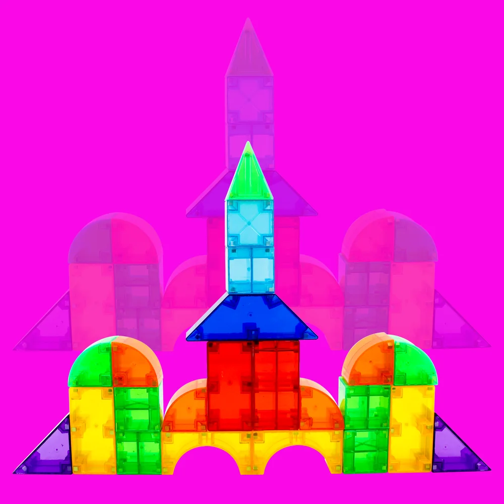 42PCS DIY Modell Magnete Spielzeug Magnetische Gebäude Cube Blöcke Transparent Lernen Bildungs Designer Bau Set Kinder Geschenke