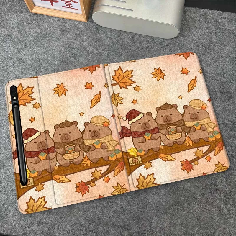 

Anime capibala Cute Tablet Case For Samsung Galaxy Tab S7 S8 S9 S10 FE Plus Lite 11 12.4 13.1 Inch