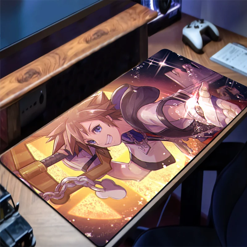Mouse Pad Design Non-Slip Desk Mat Gaming K-kingdom H-hearts Accessories Stitched Edges For Home And Game For Gamer Mousepad