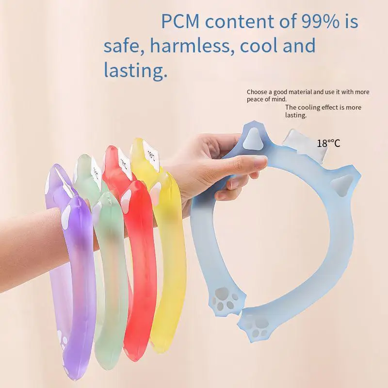 PCM Cooling Neck Collar Japanese Style Summer Ice Wrap for Heat Stroke Prevention Reusable Outdoor Sports Cooler Band Lasts